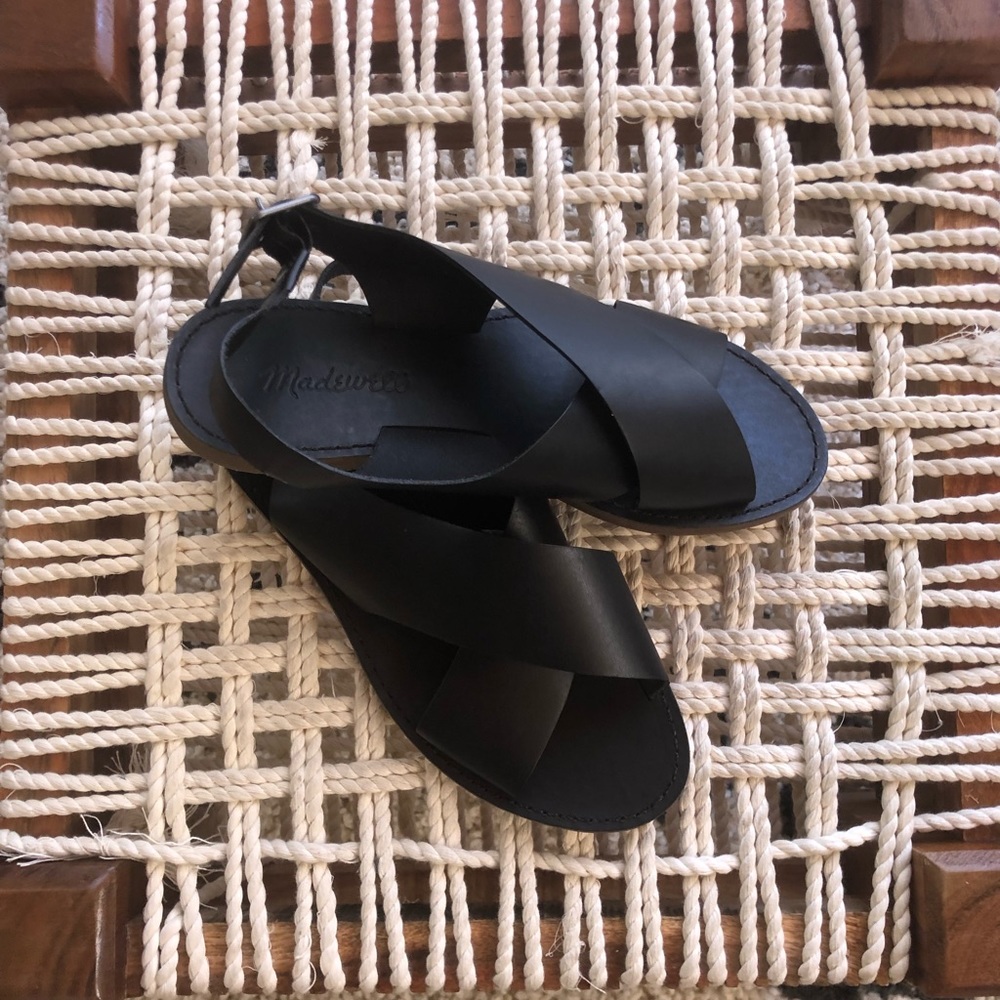 Madewell crossover sandals in black